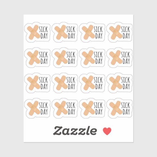 Sick Day Medipatches Day Off Reminder Bujo Planner Sticker (Sheet)