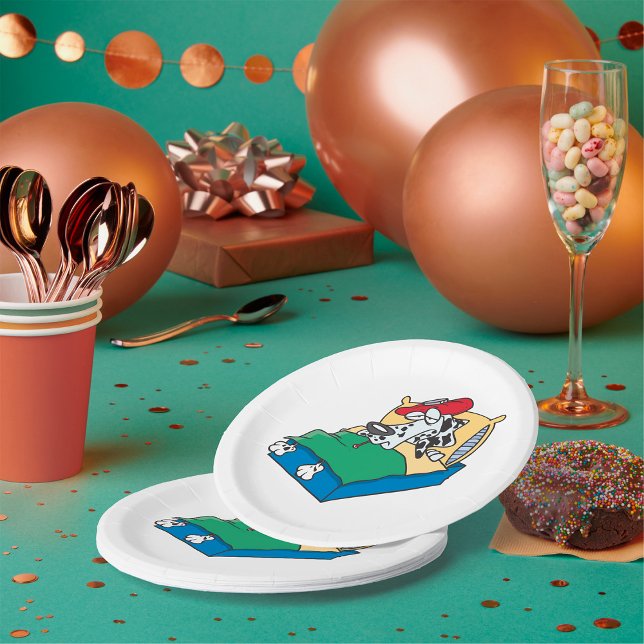 Sick Dog In Bed Paper Plates (Creator Uploaded)