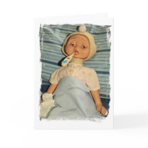 Sick Doll With Thermometer - Get Well