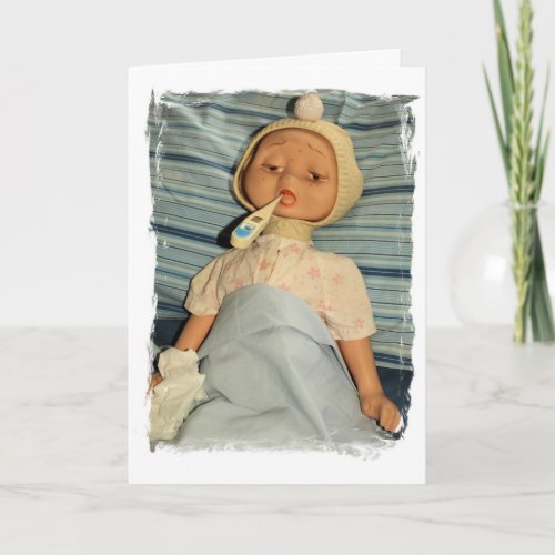 Sick Doll With Thermometer _ Get Well Card
