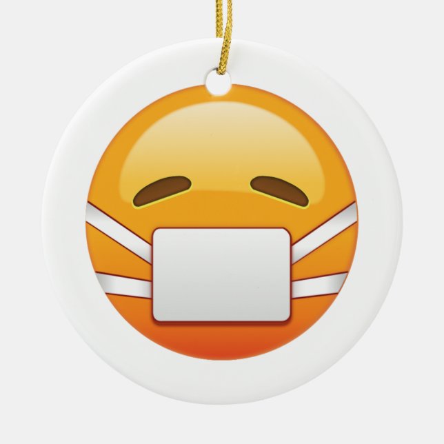 Sick - Emoji Ceramic Ornament (Front)