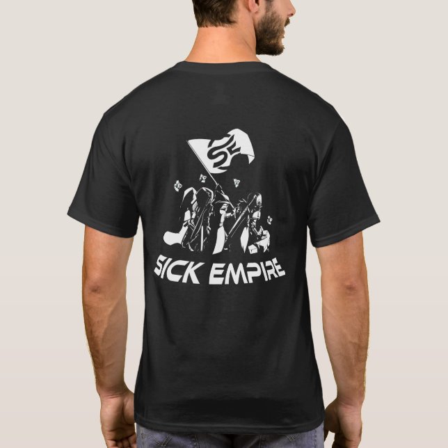 Sick Empire - Destiny Flag Tee 3 (Mens Black & Whi (Back)