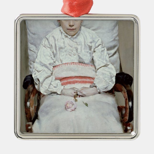 Sick Girl Metal Ornament (Front)