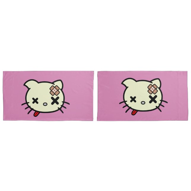 Sick Kitty Pillow Case (Front-Set)