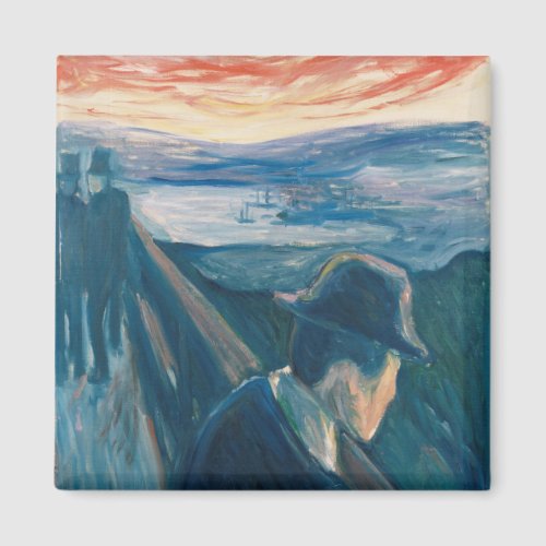 Sick Mood at Sunset Despair by Edvard Munch Magnet