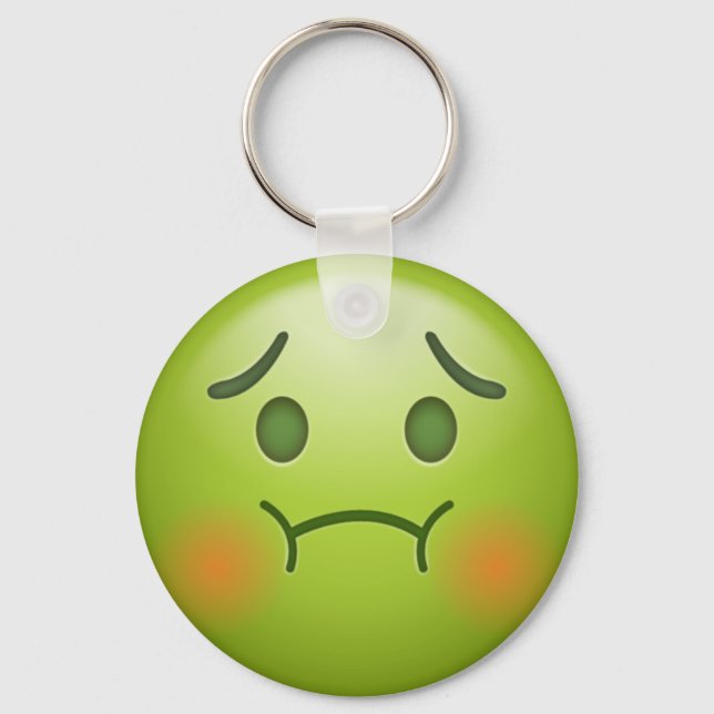 Sick note Emoji Face Keychain (Front)