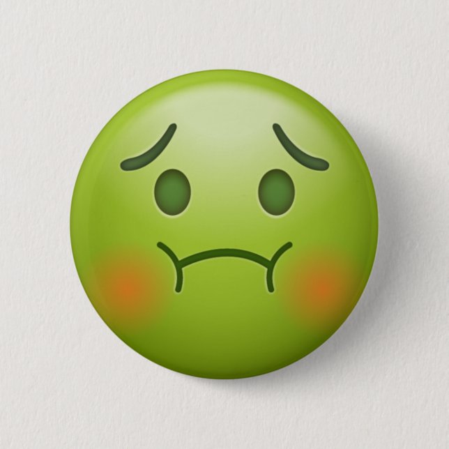 Sick note Emoji Face Pinback Button (Front)