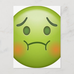 Sick note Emoji Face Postcard