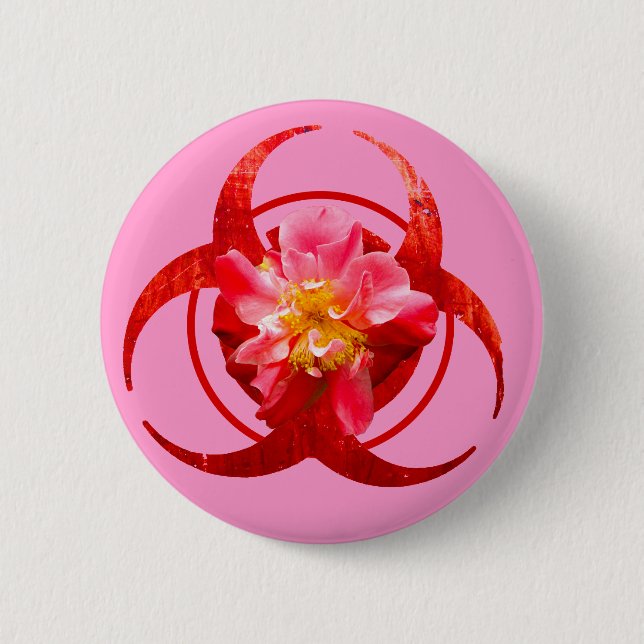 Sick Orchid Pinback Button (Front)