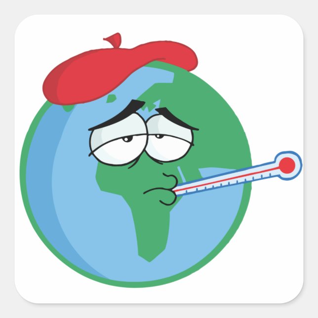 Sick Planet Square Sticker (Front)