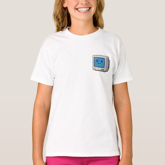 Sick Retro Cartoon Computer Kids T-Shirt (Front)