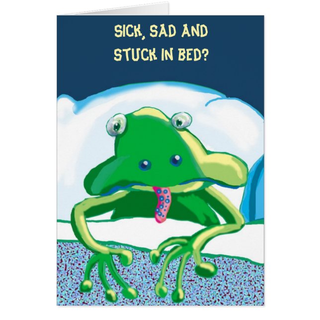 Sick, sad and stuck in bed? cards (Front)