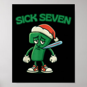 Sick Seven 67 Cartoon Character Christmas Fun For Poster