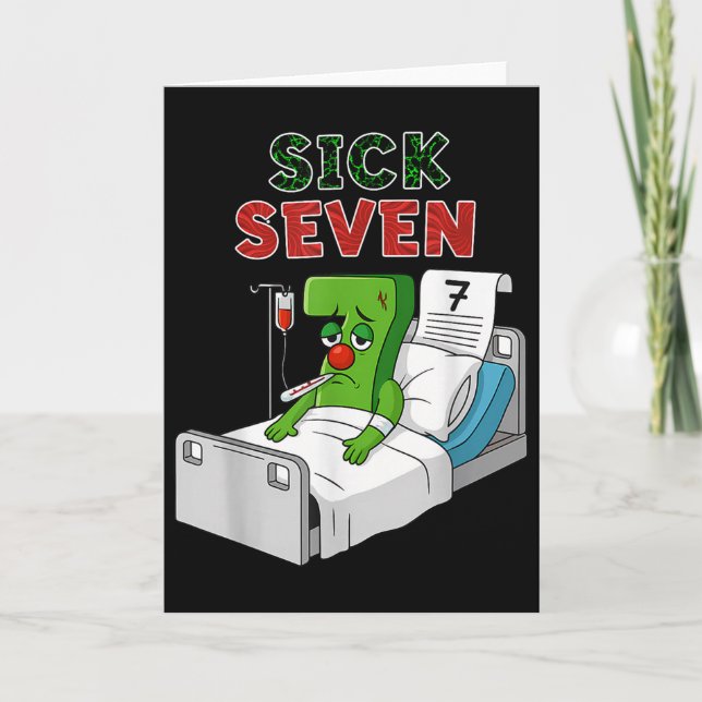 Sick Seven 67 Costume Fun 6 7 Meme Wordplay Design Card (Front)