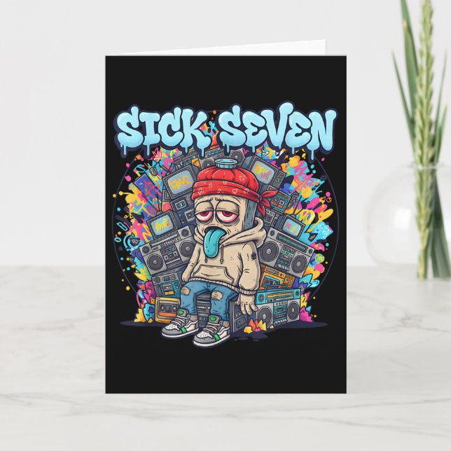 Sick Seven 67 Graffiti Meme Six Seven Fun Street U Card (Front)