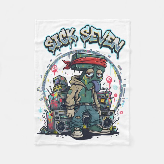 Sick Seven 67 Graffiti Meme Six Seven Fun Street U Fleece Blanket (Front)