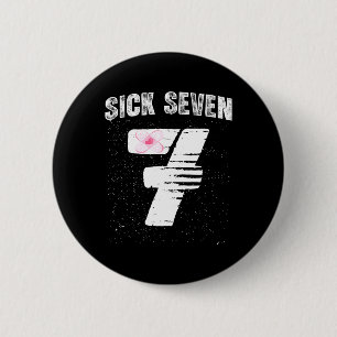 Sick Seven 67 Halloween Costume Button