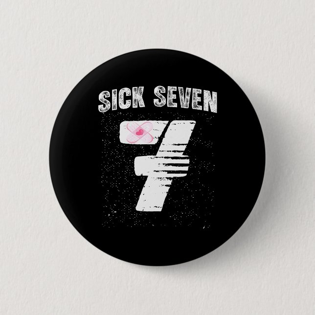 Sick Seven 67 Halloween Costume  Button (Front)