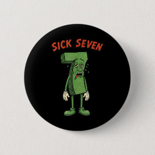 Sick Seven 67 Meme Halloween Costume Fun Retro Hum Button