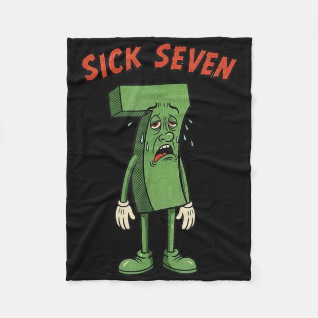 Sick Seven 67 Meme Halloween Costume Fun Retro Hum Fleece Blanket (Front)
