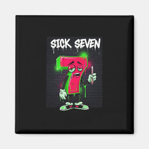 Sick Seven 67 Meme Halloween Costume Fun Retro Hum Magnet