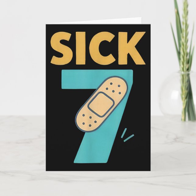 Sick Seven Fun Wordplay Meme 6 7 Six Seven Drip  Card (Front)