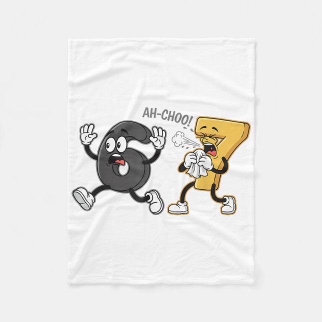 Sick Seven Funny 67 Six Seven Meme Pun Gen Alpha S Fleece Blanket (Front)
