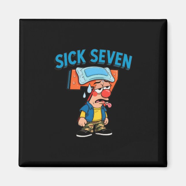 Sick Seven Funny Meme 67 Six Seven Halloween Costu Magnet (Front)