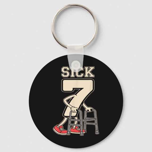 Sick Seven Meme 67 Funny Sick 7 Seven With A Chrom Keychain (Front)