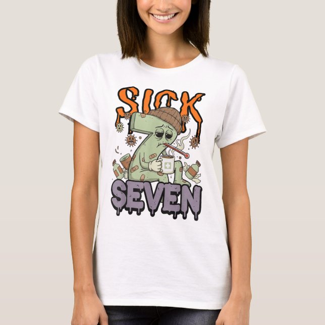 Sick Seven Meme Tee 67 Six Seven Funny Wordplay Ha (Front)