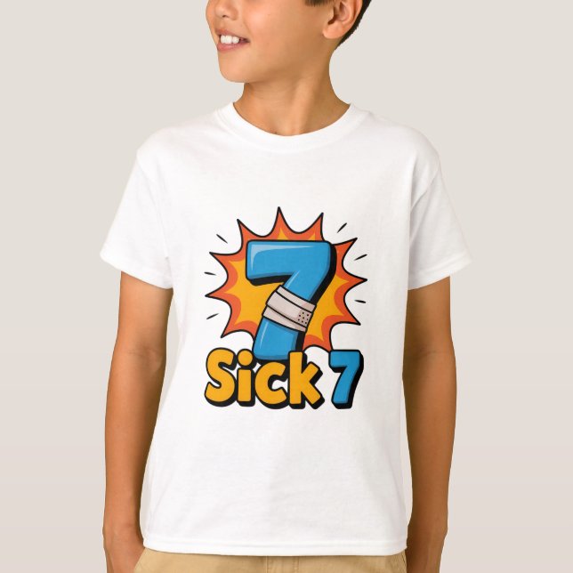 Sick Seven Meme Tee Six Seven Fun Wordplay  (Front)