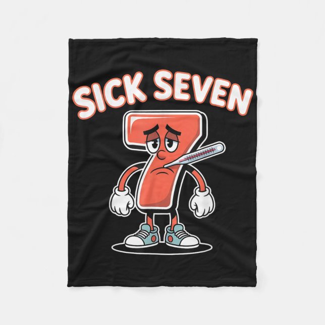 Sick Seven Meme Tee Six Seven Fun Wordplay _5  Fleece Blanket (Front)