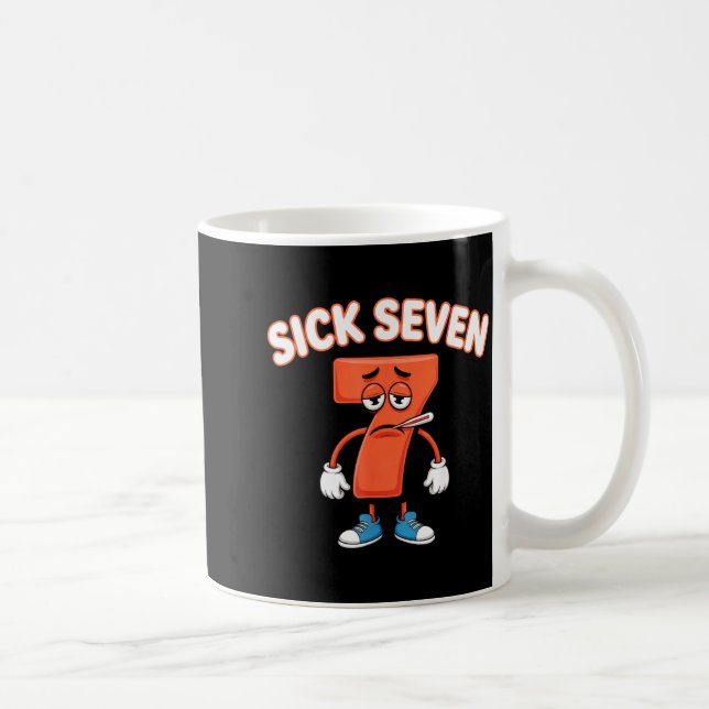 Sick Seven Meme Tee Six Seven Fun Wordplay  Coffee Mug (Right)