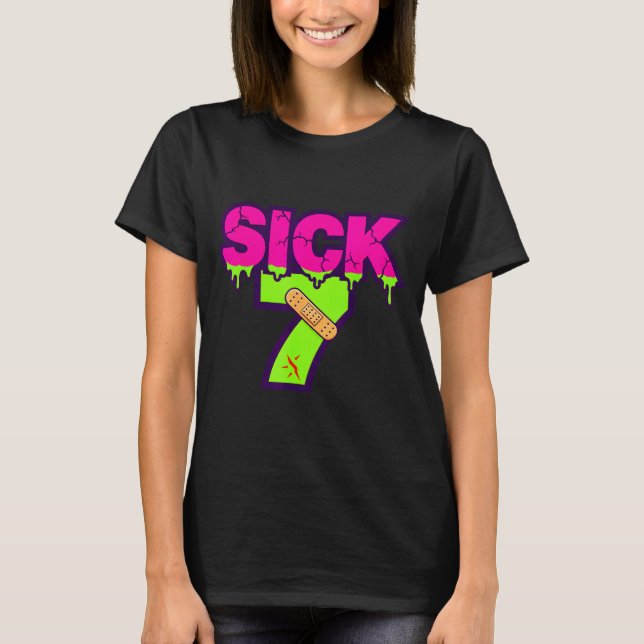 Sick Seven Meme Tee Six Seven Fun Wordplay Drip  (Front)
