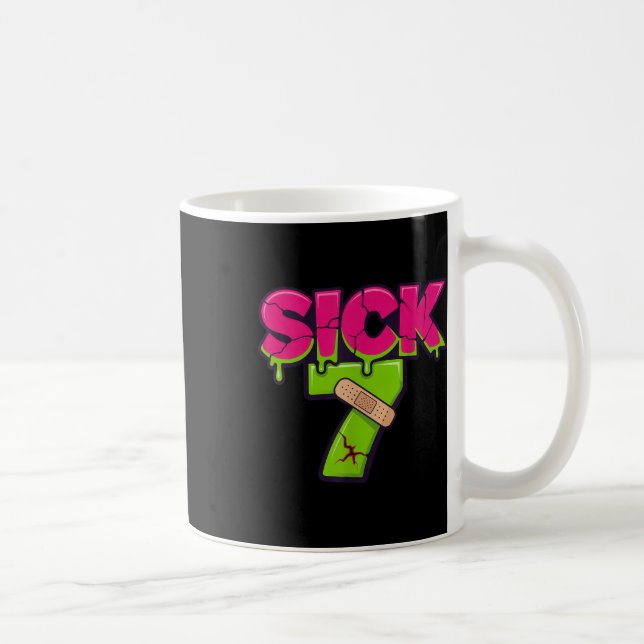 Sick Seven Meme Tee Six Seven Fun Wordplay Drip  Coffee Mug (Right)