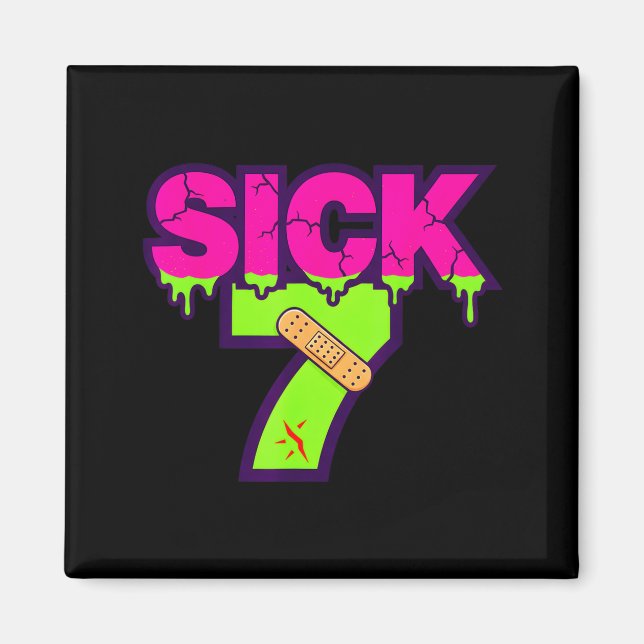 Sick Seven Meme Tee Six Seven Fun Wordplay Drip  Magnet (Front)