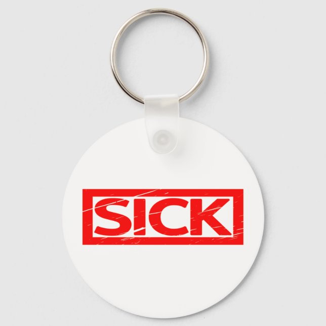 Sick Stamp Keychain (Front)