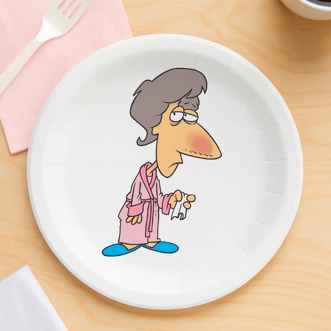 Sick Woman Paper Plates (Creator Uploaded)