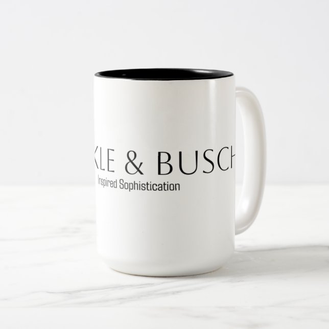 Sickle and Busch branded classic coffee mug (Front Right)