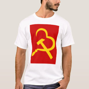 Sickle And Hammer, Heart, Love, Communism T-Shirt