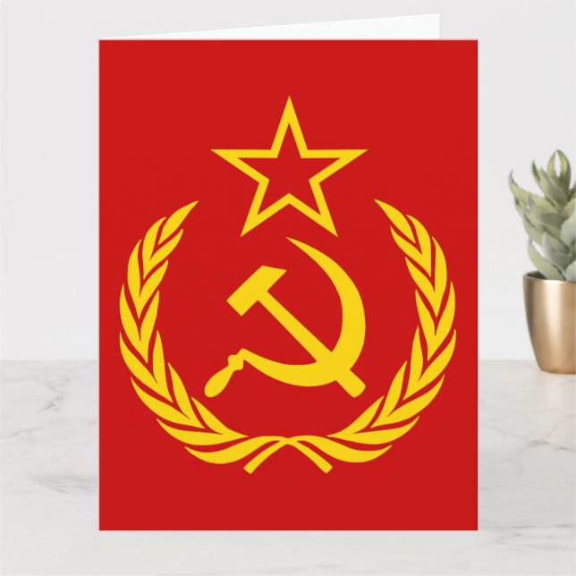 Sickle And Hammer, USSR, CCCP, Communism Card (Small Plant)