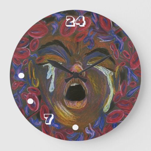 Sickle Cell 247 Large Wall Clock