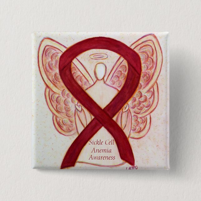 Sickle Cell Anemia Angel Awareness Ribbon Pins (Front)