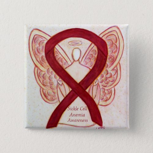 Sickle Cell Anemia Angel Awareness Ribbon Pins