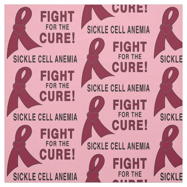 Sickle Cell Anemia Awareness: Fight, Cure! Fabric (Swatch)