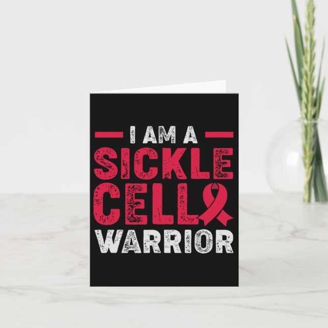 Sickle Cell Anemia Awareness I Am A Sickle Cell Wa Card (Front)