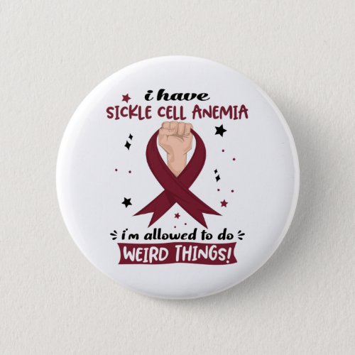 Sickle Cell Anemia Awareness Month Ribbon Gifts Button