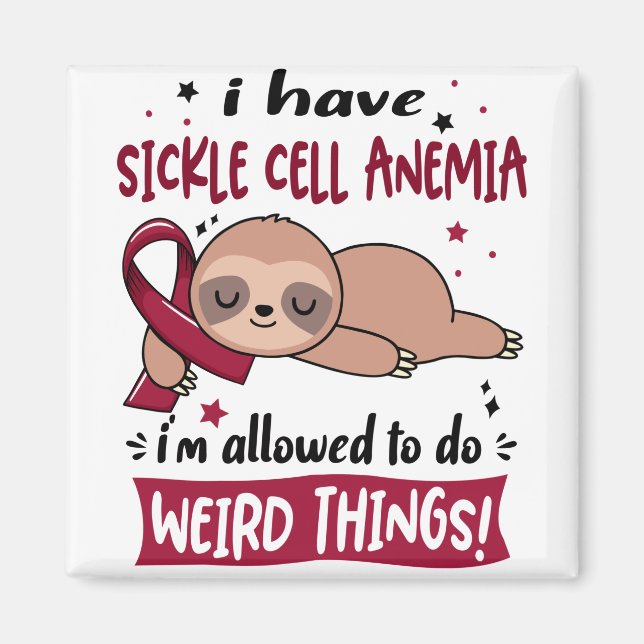 Sickle Cell Anemia Awareness Month Ribbon Gifts Magnet (Front)