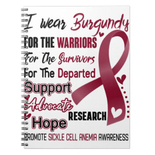 Sickle Cell Anemia Awareness Month Ribbon Gifts Notebook