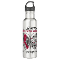 Sickle Cell Anemia Awareness Month Ribbon Gifts Stainless Steel Water Bottle